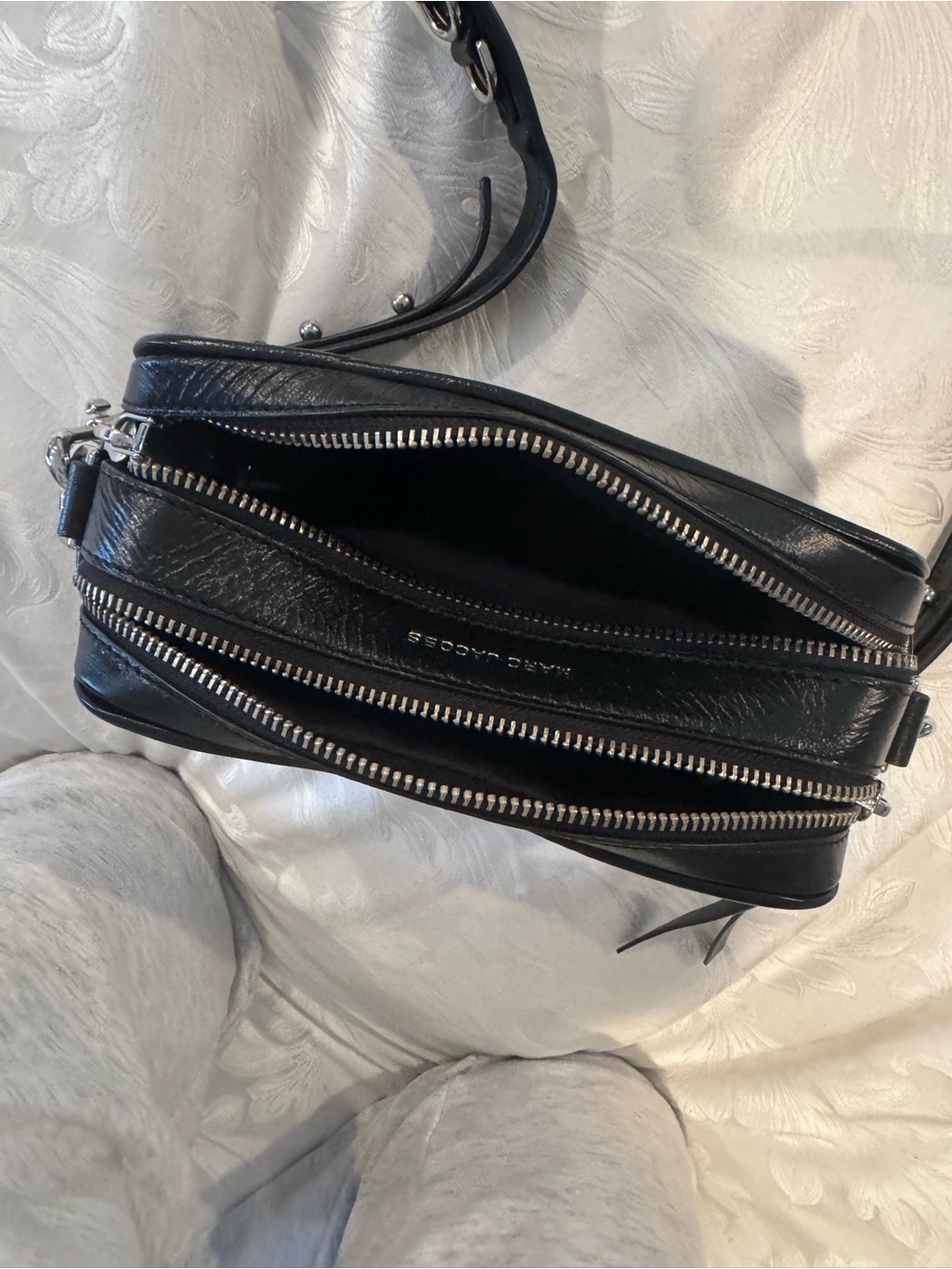 Marc Jacobs Black Quilted Crossbody Bag with Silver Hardware - Picture 3 of 3